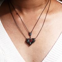 Fashion Arrow Piercing Heart Pendant Multilayer Necklace main image 4