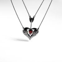 Fashion Arrow Piercing Heart Pendant Multilayer Necklace main image 10