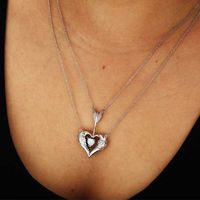 Fashion Arrow Piercing Heart Pendant Multilayer Necklace main image 12