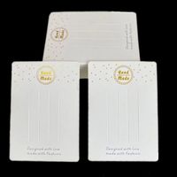 100pcs White Bronzing Clip Card Diy Paper Card Korean Version Jewelry Packaging Card Paper Packaging Bag Headwear Card Wholesale main image 4