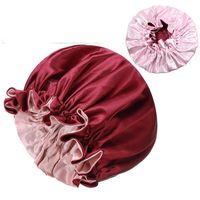 Neue Double Satin Lace Nightcap Round Cap Perm Makeup Cap main image 4