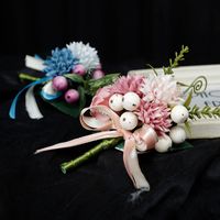 Western-style Wedding Supplies Bride And Groom Simulation Corsage Brooch main image 1