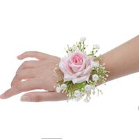 Nouveaux Fournitures De Mariage Corsage De Broche De Fleur De Poignet De Simulation Blanche De Style Occidental main image 6