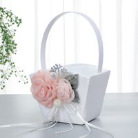 Western Wedding Supplies New Portable Simulation Flower Basket Decoration Ring Pillow Set main image 5