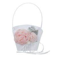 Western Wedding Supplies New Portable Simulation Flower Basket Decoration Ring Pillow Set main image 6