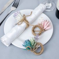 Western-style Hotel Restaurant Table Props Simulation Flower Napkin Buckle Linen Ring main image 2