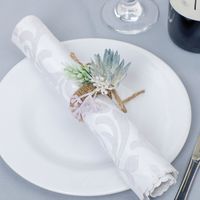 Western-style Hotel Restaurant Table Props Simulation Flower Napkin Buckle Linen Ring main image 5