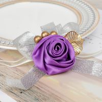 Fournitures De Mariage De Style Occidental Argent Rose Poignet Fleur Fournitures De Mariage En Gros main image 3