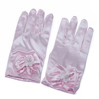 Satin Long Dress Gloves Wedding Satin Gloves Banquet Performance Costume Accessories Children&#39;s Performance Gloves Wholesale main image 1