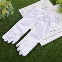 Satin Long Dress Gloves Wedding Satin Gloves Banquet Performance Costume Accessories Children&#39;s Performance Gloves Wholesale main image 5