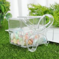 Boîte-cadeau De Bonbons Carrés En Plastique Transparent De Qualité Alimentaire Transfrontalière Boîte De Bonbons De Mariage Boîte-cadeau De Compagnon De Mariage Boîte D&#39;emballage main image 3