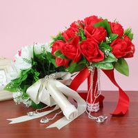 Bouquet De Roses De Simulation De Mariage De Mariée Simple À La Mode main image 3