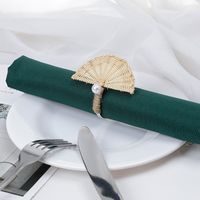 Rattan Simulation Napkin Buckle Western Restaurant Mouth Cloth Ring Wholesale main image 1