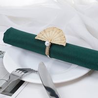 Rattan Simulation Napkin Buckle Western Restaurant Mouth Cloth Ring Wholesale main image 2