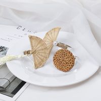 Rattan Simulation Napkin Buckle Western Restaurant Mouth Cloth Ring Wholesale main image 3