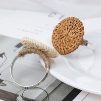 Rattan Simulation Napkin Buckle Western Restaurant Mouth Cloth Ring Wholesale main image 5