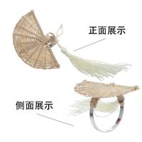 Rattan Simulation Napkin Buckle Western Restaurant Mouth Cloth Ring Wholesale main image 6
