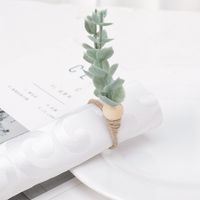 Fashion Simulation Flower Napkin Buckle Hotel Table Napkin Ring main image 5