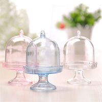 Ps Material Creative Transparent Plastic Wedding Candy Box Round Diy Storage Candy Packaging Box Cake Snack Box Customization main image 4