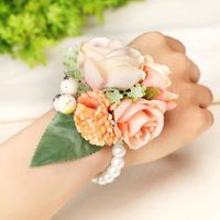 Mode Mariée Simulation Fleur Bracelet Mariage Fournitures De Mariage En Gros main image 1