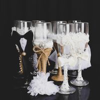 European-style Wedding Wine Glasses Bride And Groom Wedding Glass Goblets Set Banquet Champagne Glasses Party Wine Glasses main image 4