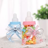 European-style Creative Cute Milk Bottle Transparent Plastic Wedding Candy Box Baby Shower Birthday Gift Packaging Sugar Box main image 2