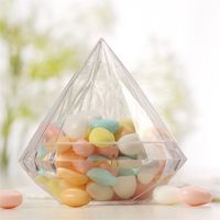 Manufacturers Spot Food Grade Transparent Material Diamond Plastic Box Packaging Box Creative Wedding Candy Box Candy Box main image 1