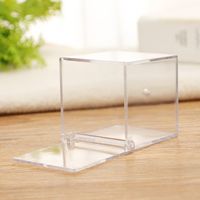 6cm Plastic Packaging Candy Box Ps Flip Cover Square Transparent Mini Jewelry Storage Box Food Packaging Small Box main image 4