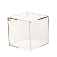 6cm Emballage En Plastique Boîte À Bonbons Ps Couvercle Rabattable Carré Transparent Mini Boîte De Rangement De Bijoux Emballage Alimentaire Petite Boîte main image 6