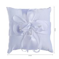 Creative White Flower Bud Wedding Bridal Ring Pillow Wedding Supplies Wholesale main image 2