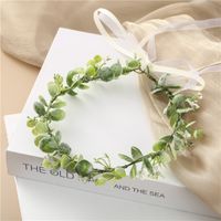 Cross-border Special For Forest Photo Shoot Green Plant Flowers Bride Holiday Wedding Head Flower Garland main image 4