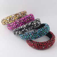 Nouvelle Mode Transfrontalière Style Européen Et Américain Baroque Plein Diamant Luxe Éponge Bandeau Dames Bal Cadeau Coiffure Accessoires Pour Cheveux main image 1