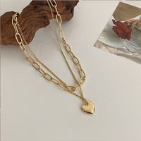 Hip-hop Style Heart Pendant Multi-layer Necklace main image 1