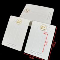 100pcs White Bronzing Clip Card Diy Paper Card Korean Version Jewelry Packaging Card Paper Packaging Bag Headwear Card Wholesale sku image 2