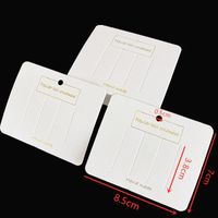 100pcs White Bronzing Clip Card Diy Paper Card Korean Version Jewelry Packaging Card Paper Packaging Bag Headwear Card Wholesale sku image 1
