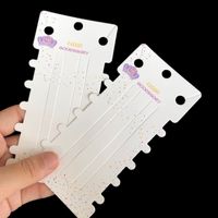100pcs Simple White Necklace Card Paper Hair Rope Hair Clip Card Hair Ring Paper Card Purple Crown Set Packaging Spot sku image 2