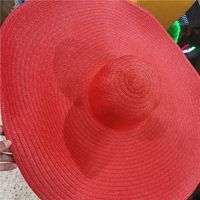 70cm Diameter Women's Brim 25cm Large Brim Beach Sunshade Straw Hat sku image 1