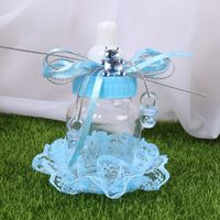 European-style New Creative Wedding Candy Box Drill Bear Lace Lace Accessories Small Bottle Shape Candy Box Wedding Wholesale sku image 2
