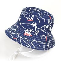 1014 Cotton Thin Baby Hat Spring And Summer Hat Animal Pattern Hat Children Sunscreen Fisherman Hat Men And Women Basin Hat New sku image 3