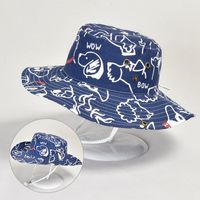 1014 Cotton Thin Baby Hat Spring And Summer Hat Animal Pattern Hat Children Sunscreen Fisherman Hat Men And Women Basin Hat New sku image 8
