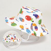 1014 Cotton Thin Baby Hat Spring And Summer Hat Animal Pattern Hat Children Sunscreen Fisherman Hat Men And Women Basin Hat New sku image 10