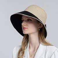 Fashion Fisherman Hat Female Summer Bow Sun Straw Hat Female sku image 5