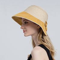Fashion Fisherman Hat Female Summer Bow Sun Straw Hat Female sku image 3