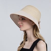 Fashion Fisherman Hat Female Summer Bow Sun Straw Hat Female sku image 2