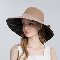 Sombrero De Pescador De Ala Grande Para Mujer Con Protector Solar De Verano De Playa De Vinilo sku image 2