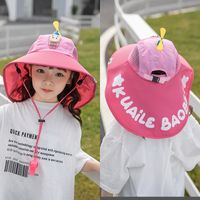 Children&#39;s Bamboo Dragonfly Fisherman Hat Sunscreen Sun Hat Boy Hat Summer Girl Big Brim Shawl Sun Hat 1026 sku image 1