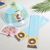 1012 Dessin Animé Grand Bord Enfants Vide Haut Chapeau Mignon Garçons Et Filles Glace Manches Costume Chapeau De Soleil Bébé Chapeau De Soleil D&#39;été sku image 9