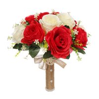Fournitures De Mariage De Mode Mariée Tenant Des Fleurs Simulation Rose sku image 1