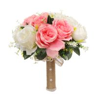 Fournitures De Mariage De Mode Mariée Tenant Des Fleurs Simulation Rose sku image 2