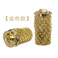 European-style New Plastic Candy Box Electroplating Gold And Silver Wedding Candy Box Hollow Relief Round Long Column Storage Factory Wholesale sku image 1